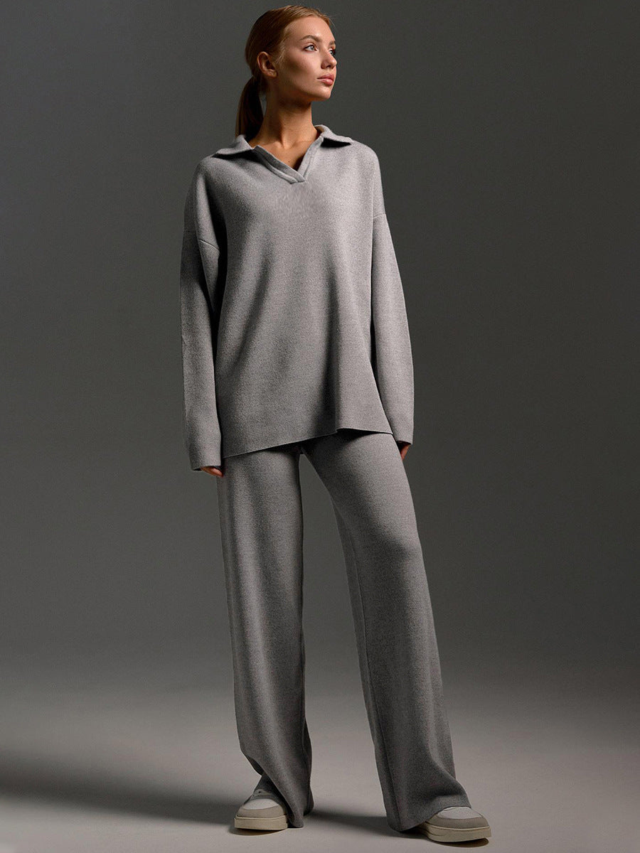 Collared Knitwear Sweater for Women