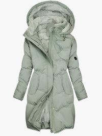 Oliva | Women’s Long Quilted Hooded Winter Coat