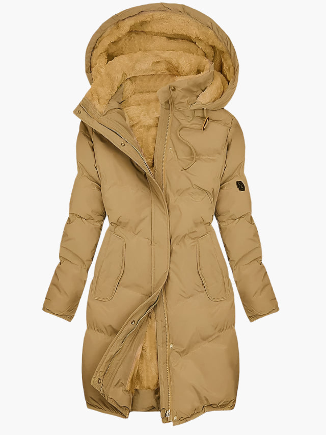 Oliva | Women’s Long Quilted Hooded Winter Coat