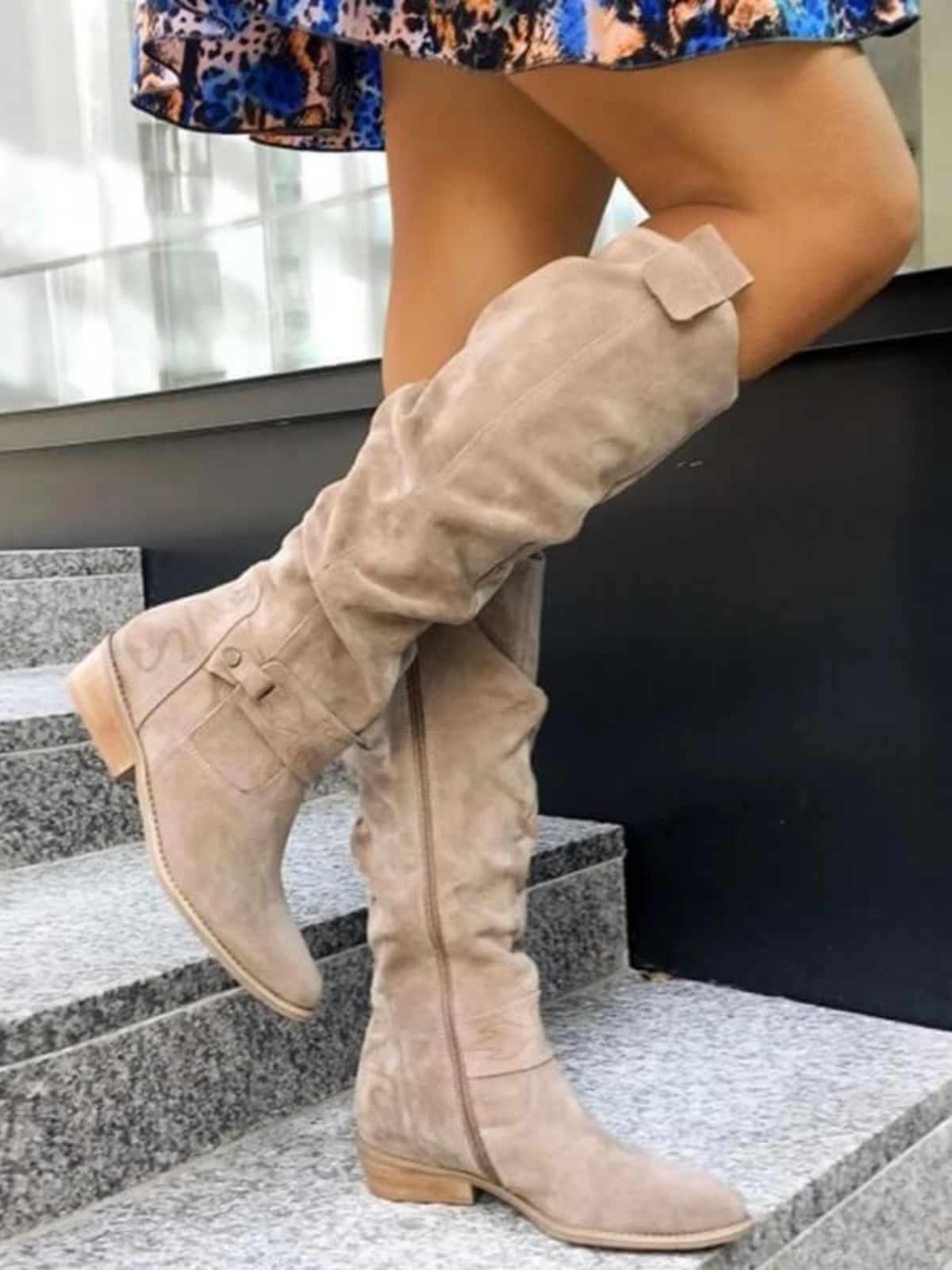 High Suede Knee Boots – Elegant Over-the-Knee Boots with Orthopedic Comfort