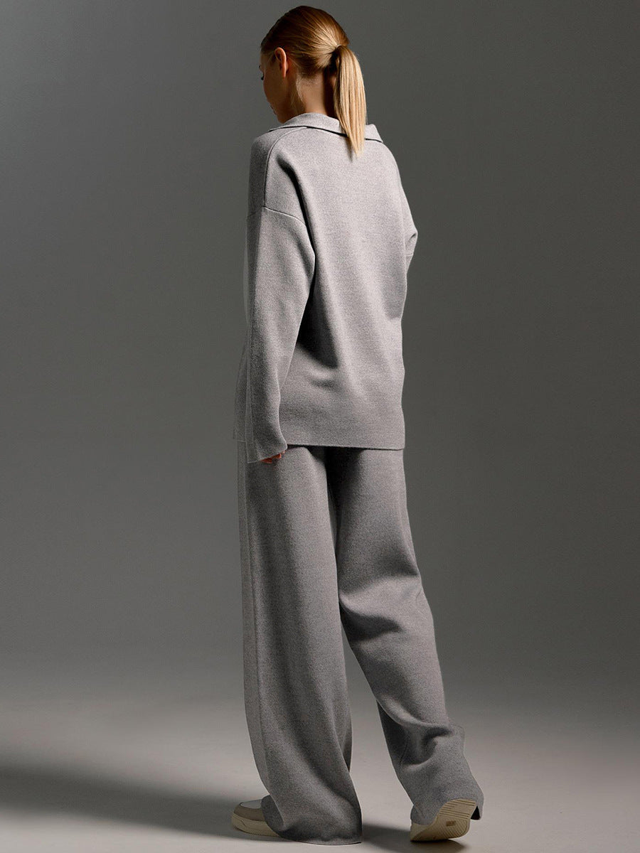 Collared Knitwear Sweater for Women