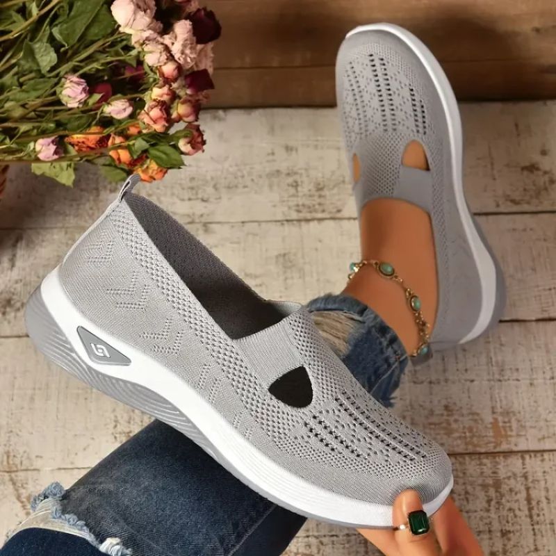 Women’s Orthopaedic Support Shoes – Cushioned Slip-On Mesh Comfort Trainers