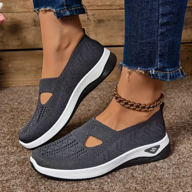 Women’s Orthopaedic Support Shoes – Cushioned Slip-On Mesh Comfort Trainers