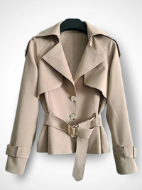 Women’s Vintage Trench Coat – Longline Belted Lightweight Overcoat
