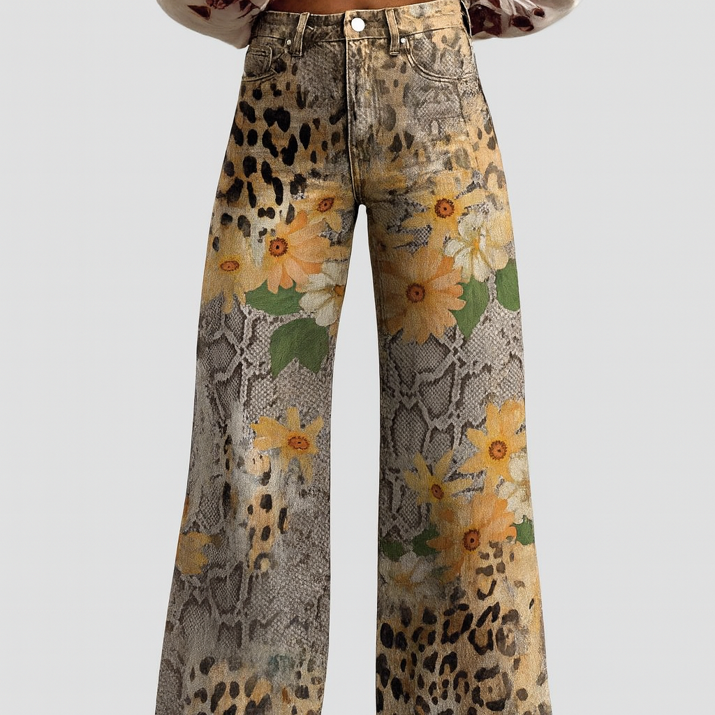 Persephone - Floral Wide Leg Trousers
