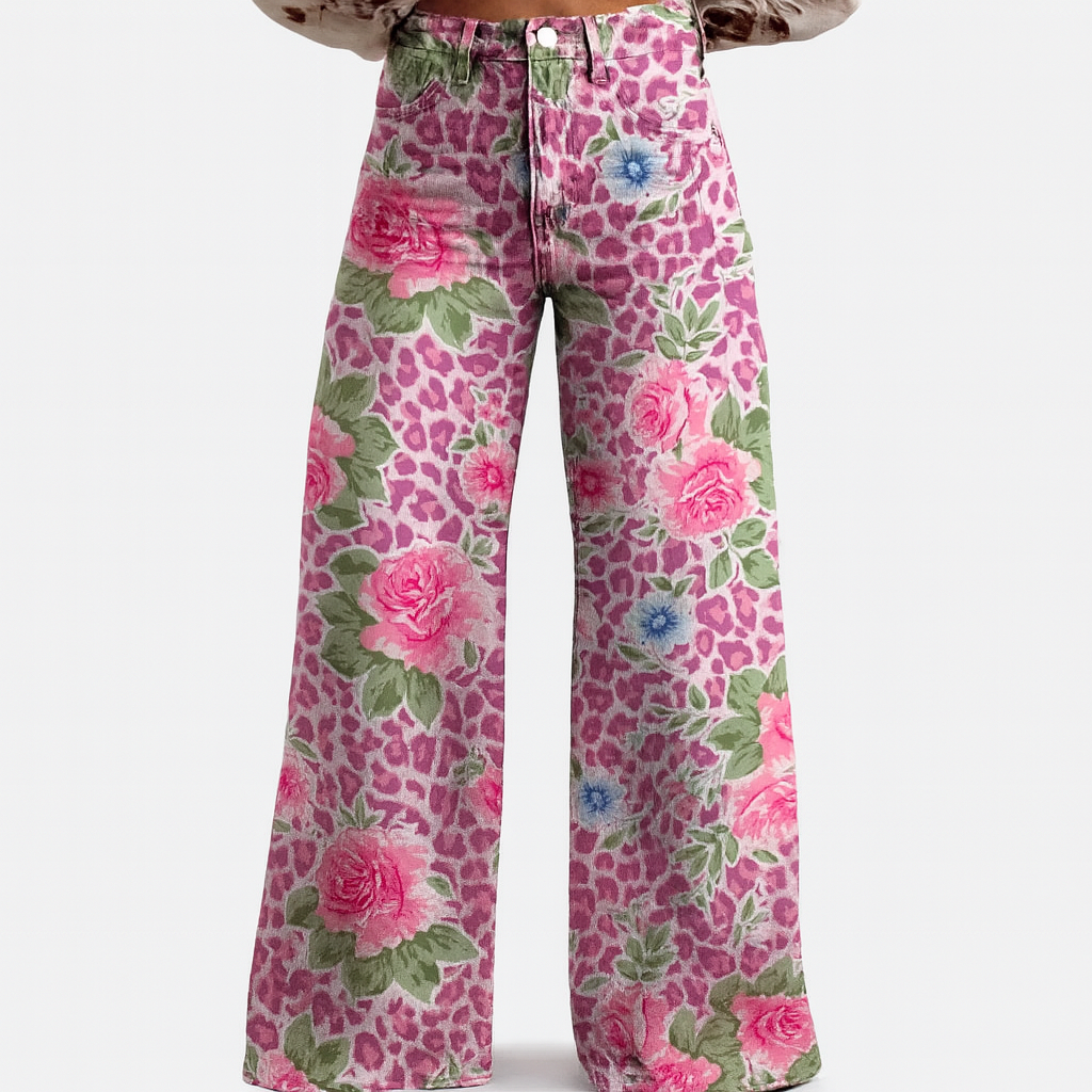 Persephone - Floral Wide Leg Trousers