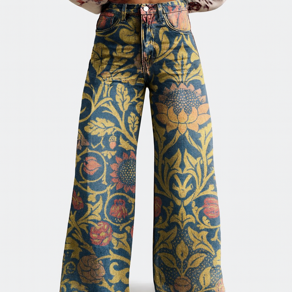 Persephone - Floral Wide Leg Trousers