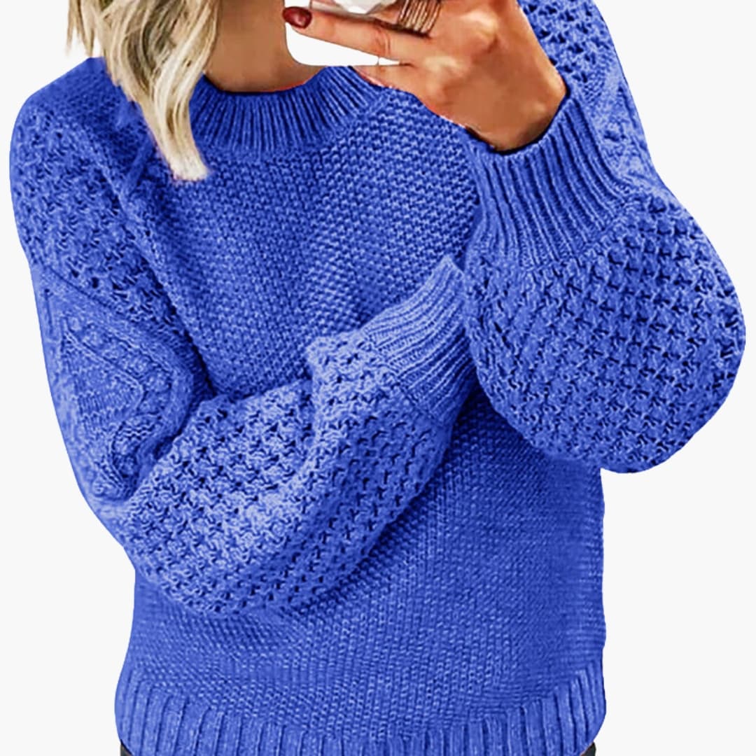 Balloon Sleeve Knit Sweater for Women
