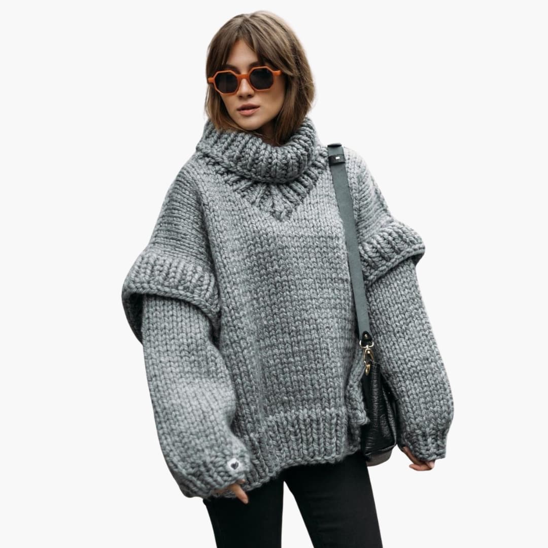Oversized Turtleneck Sweater for Women