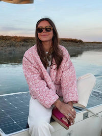 BLOOM – Women's Quilted Jacket in Pink Patchwork
