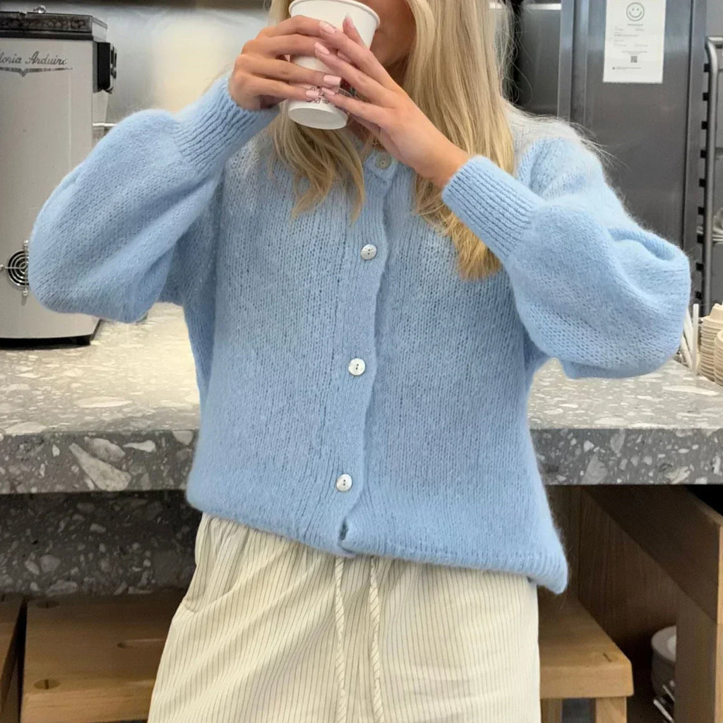 Button-Front Cardigan Sweater for Women