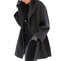Stylish long winter coat for women with buttons | Perfect for cold days