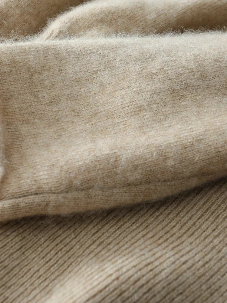 Women’s Cashmere Wrap Sweater – Soft Crossover Knit for Effortless Elegance