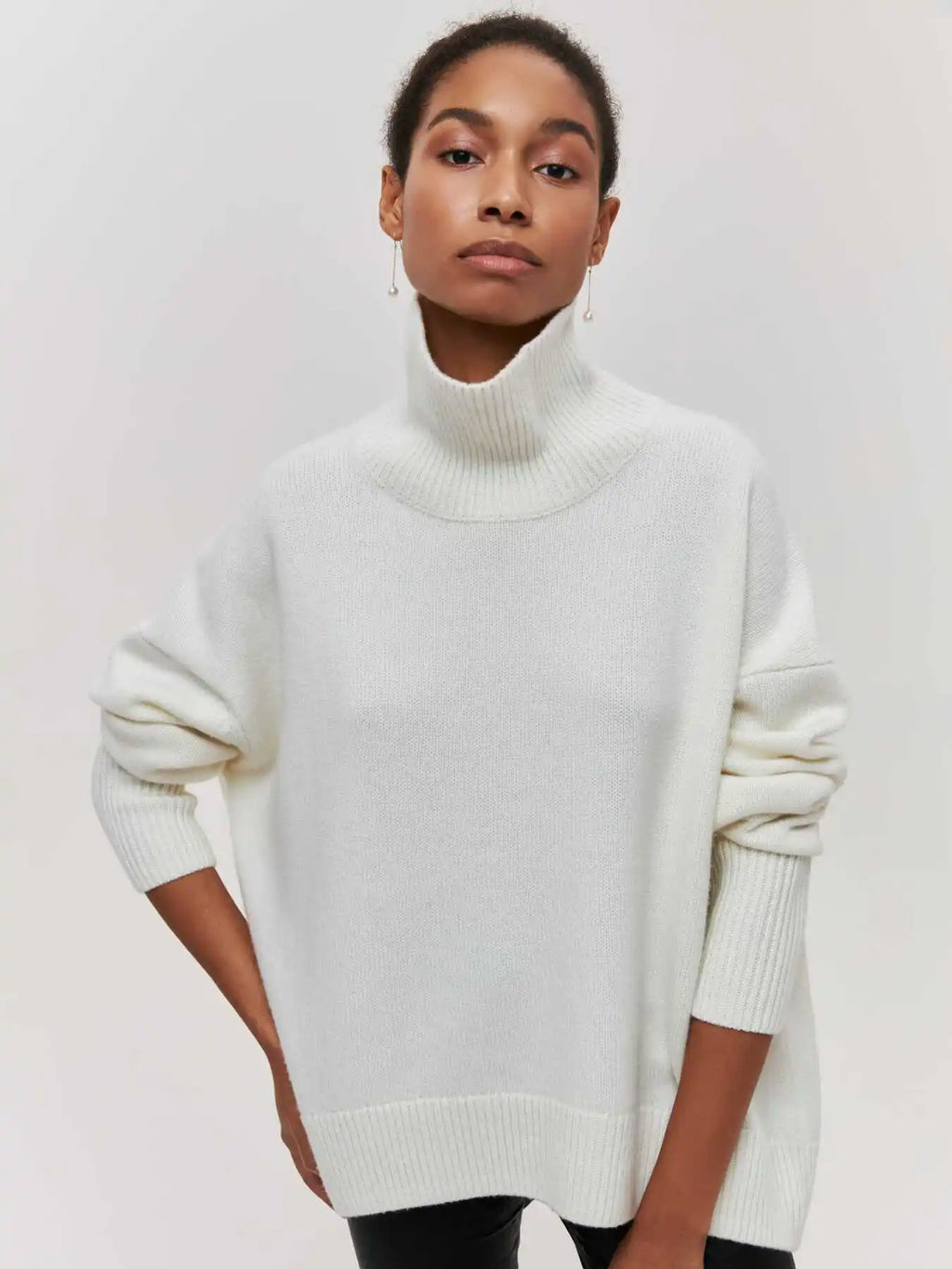 Oversized Turtleneck Sweater for Women
