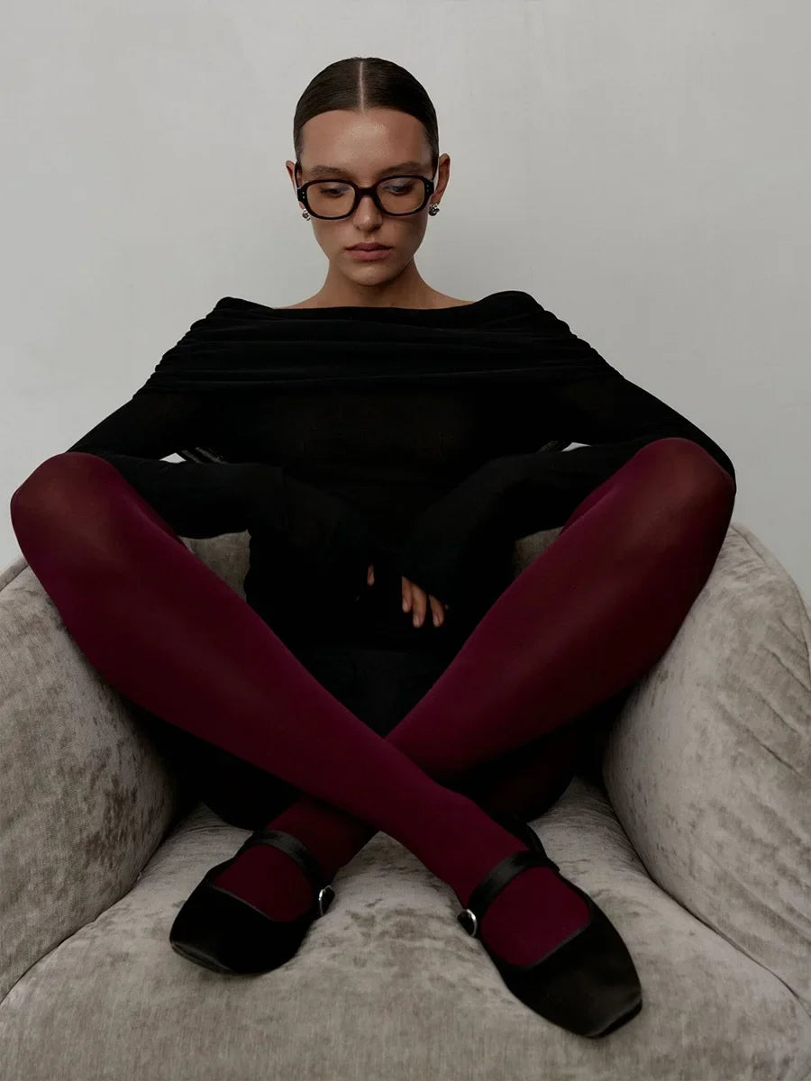 Elegant Off-Shoulder Knit Sweater – Soft, Slim Fit & Effortlessly Chic