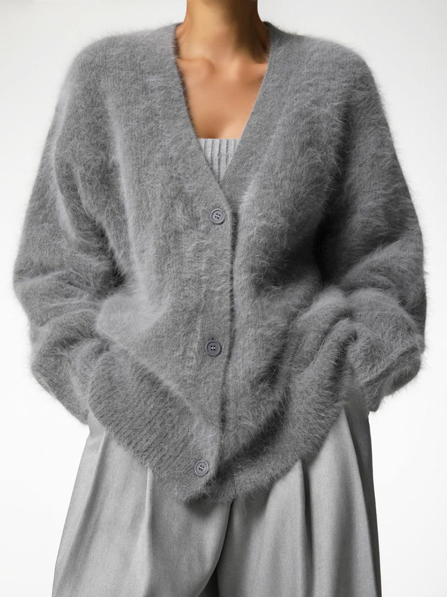 Oversized Knit Cardigan for Women – 100% Nylon Soft Lightweight Layer