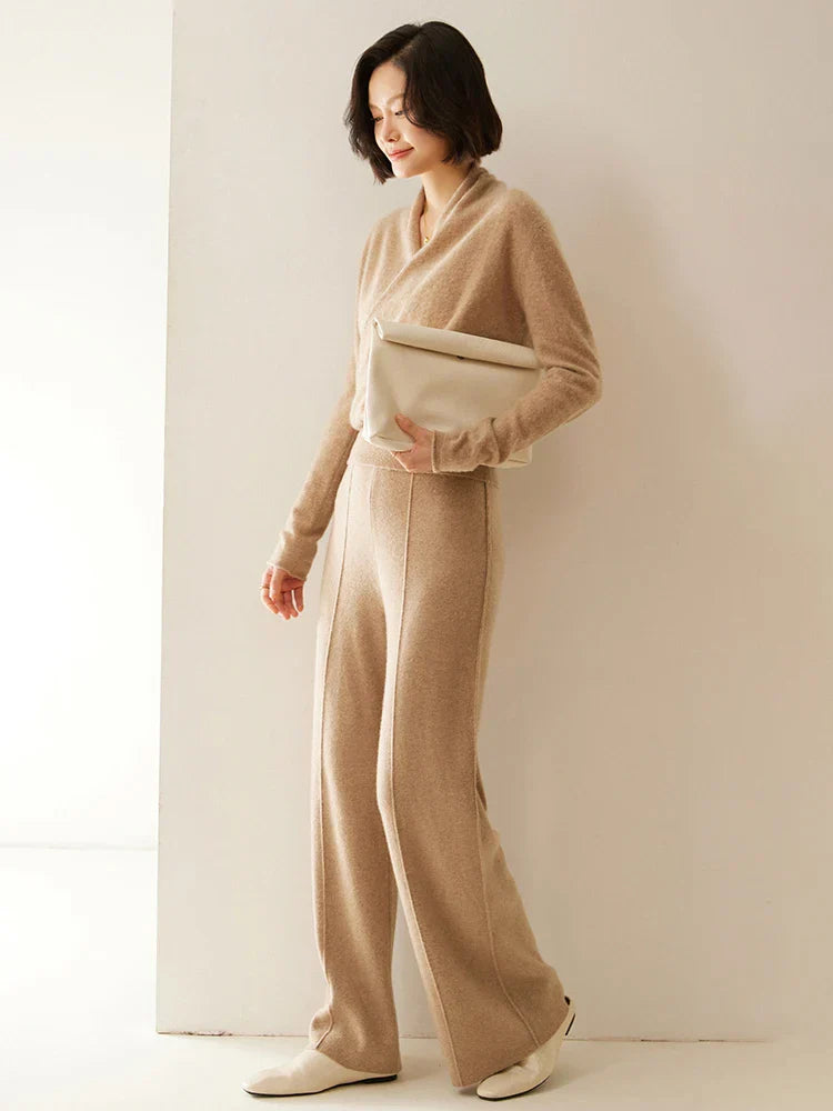 Women’s Cashmere Wrap Sweater – Soft Crossover Knit for Effortless Elegance