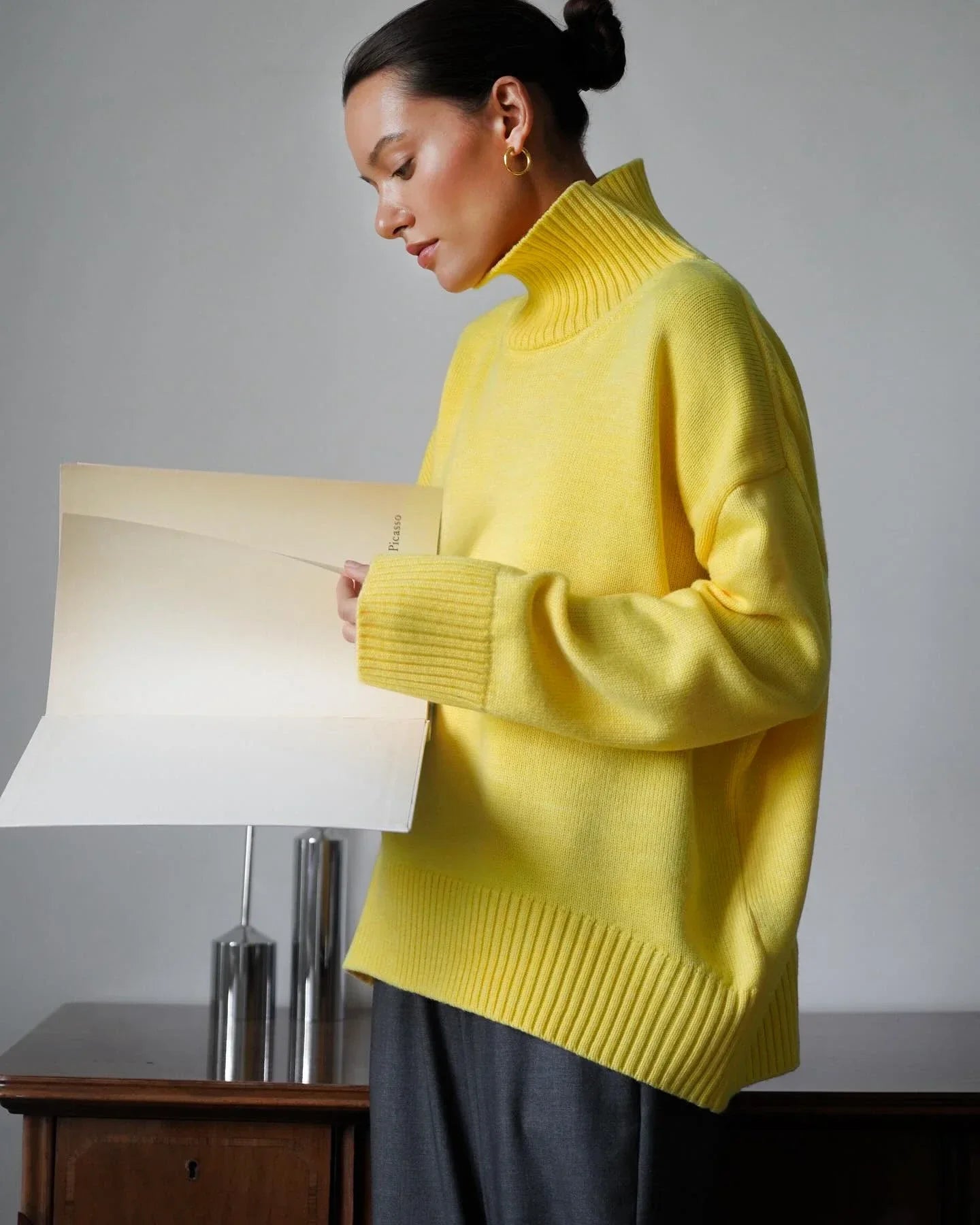 Oversized Turtleneck Sweater for Women