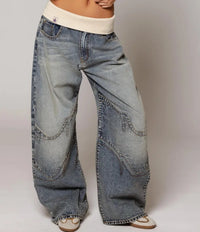 Y2K Streetwear Baggy Wide Leg Denim Jeans