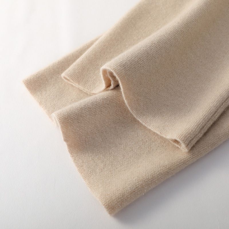 Cashmere-Look Knit Pants – Soft Wide-Leg Lounge Trousers in Taupe