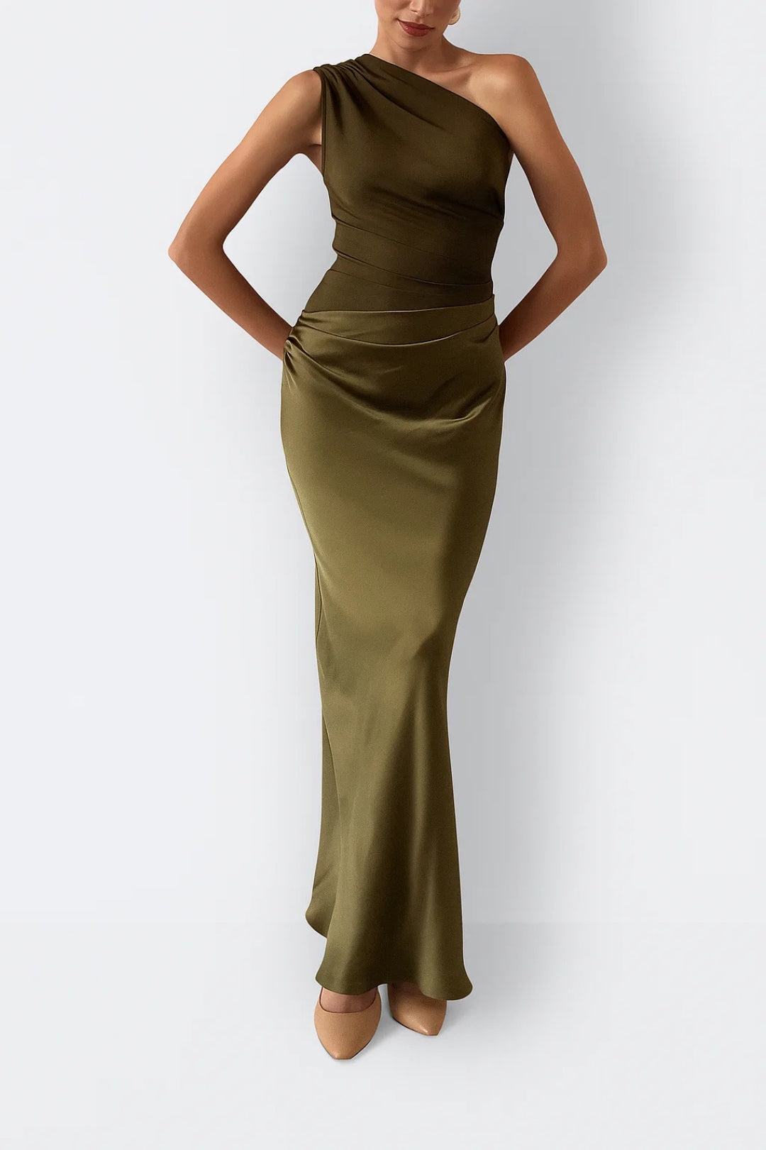 One Shoulder Evening Maxi Dress for Women