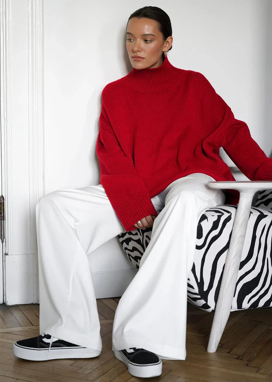Oversized Turtleneck Sweater for Women