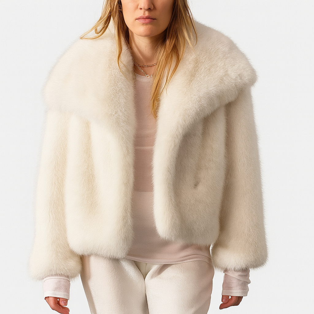 Stylish faux fur coat for women | Fashionable and warm
