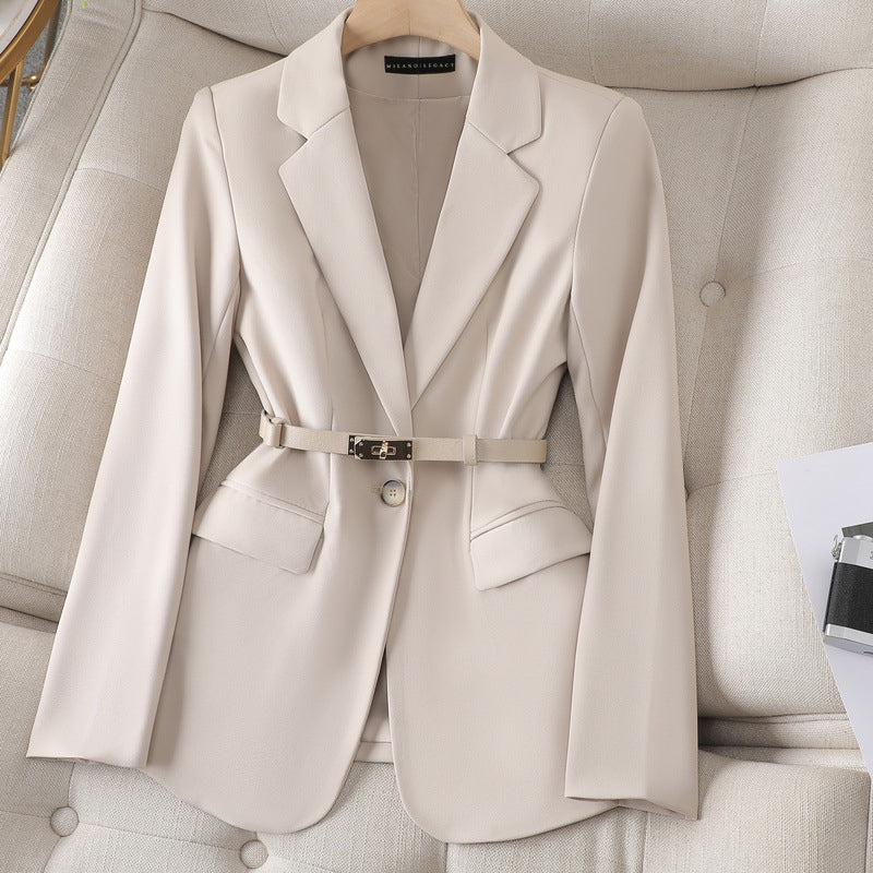 Women's Tailored Belted Blazer – Elegant Slim Fit Jacket for Office & Chic Outfits