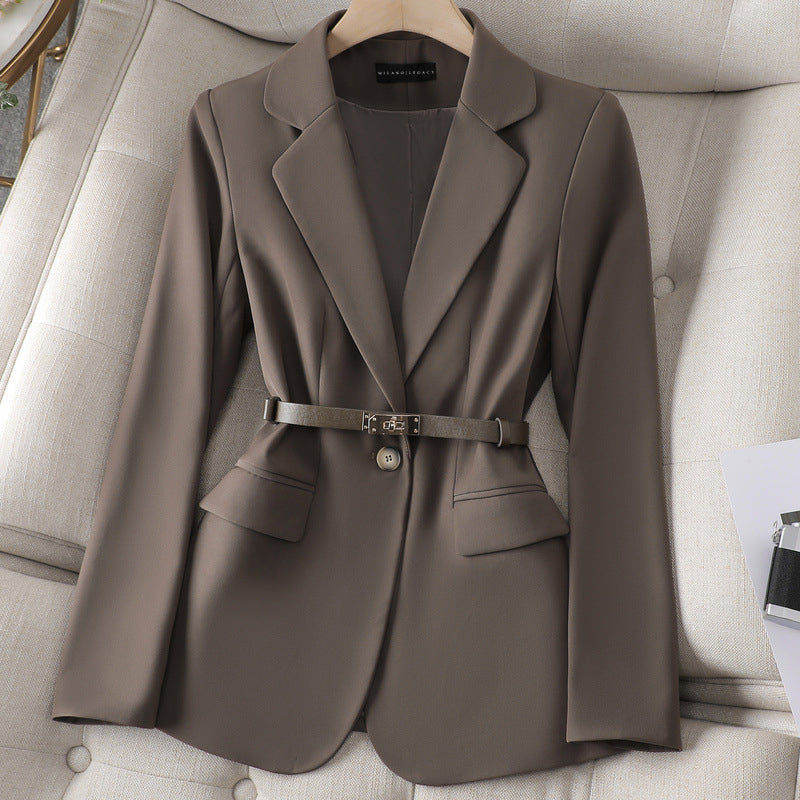 Women's Tailored Belted Blazer – Elegant Slim Fit Jacket for Office & Chic Outfits