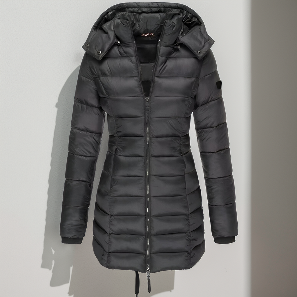 Eva long quilted jacket - Warm, lightweight and water-repellent