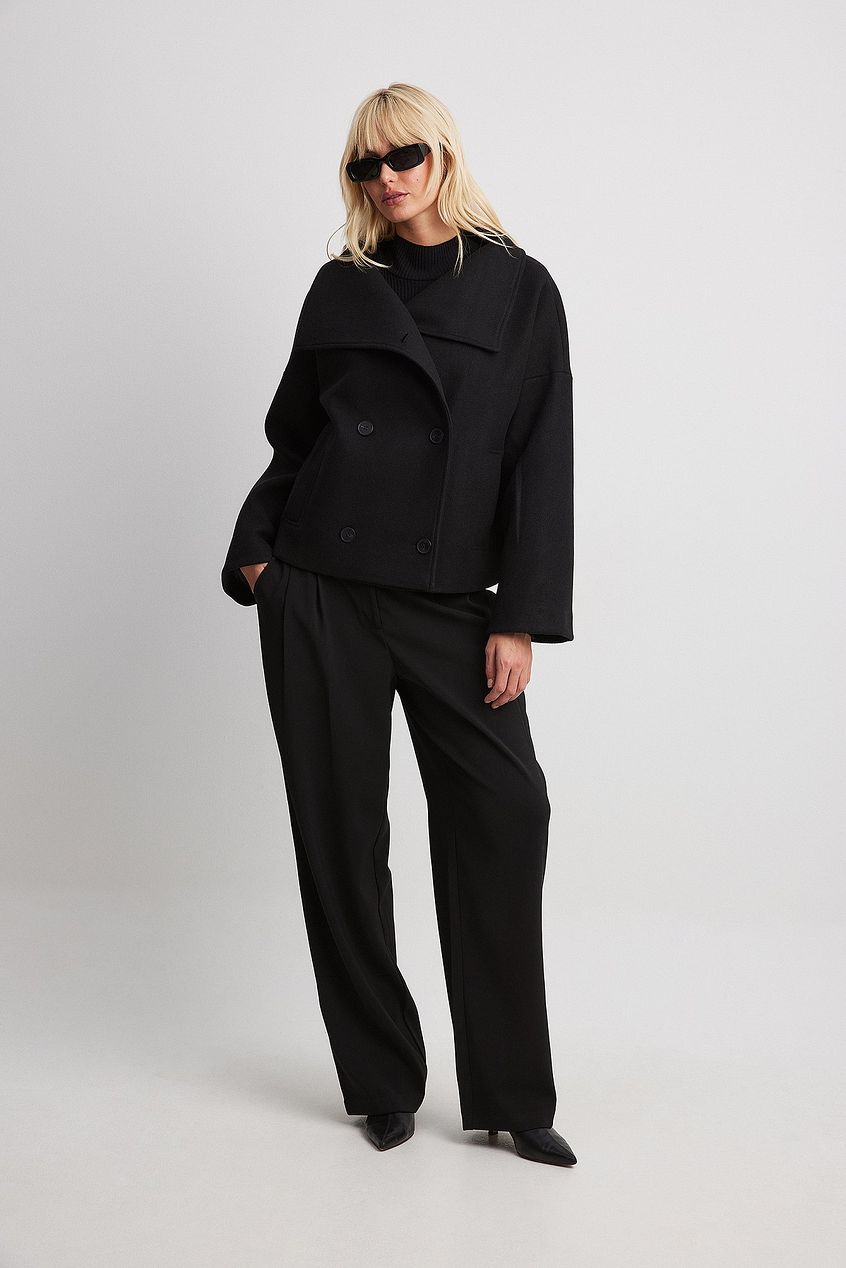 Double Breasted Short Coat for Women