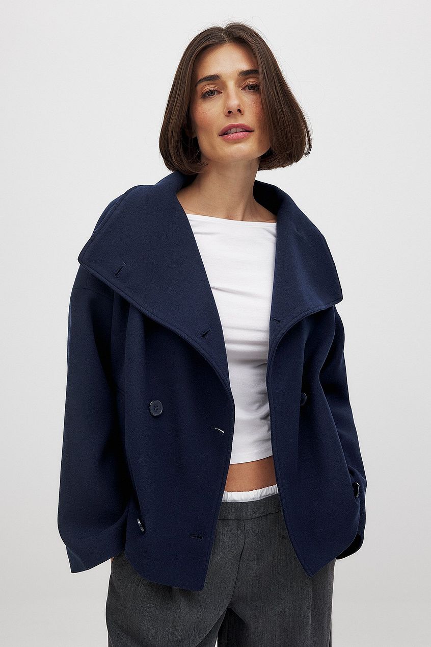 Double Breasted Short Coat for Women