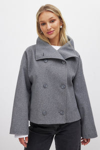Double Breasted Short Coat for Women