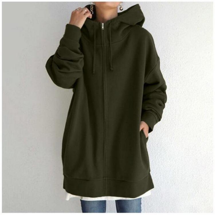 Hooded Zip Sweater for Women – Lightweight Casual Layer for Spring Wear