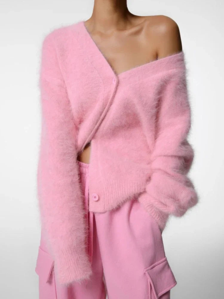 Oversized Knit Cardigan for Women – 100% Nylon Soft Lightweight Layer