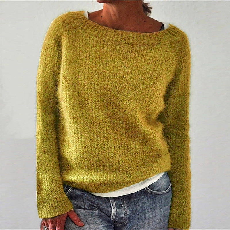 Women's Classic Sweater in Soft Acrylic – Relaxed Fit for Fall/Winter Casual Wear