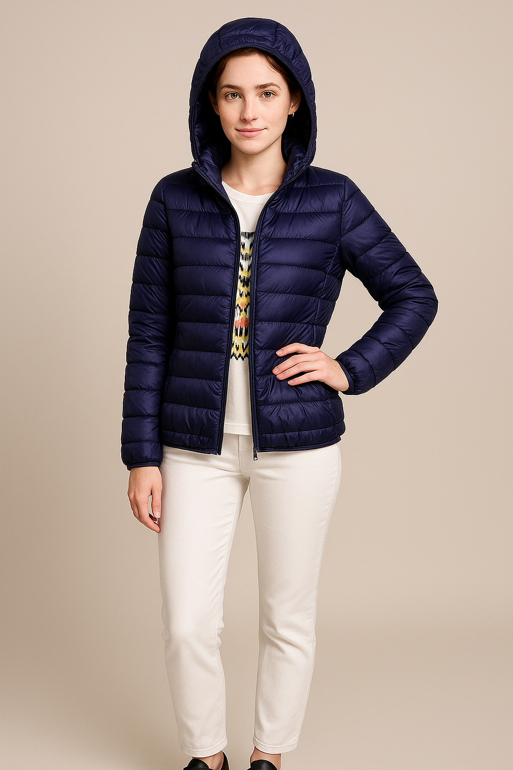 Hooded Puffer Jacket for Women