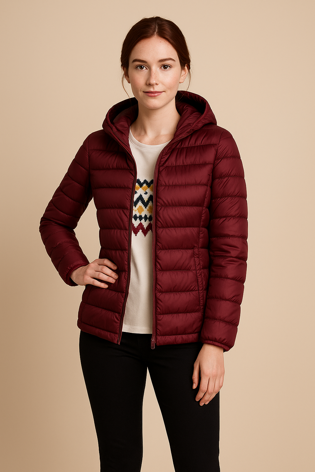 Hooded Puffer Jacket for Women