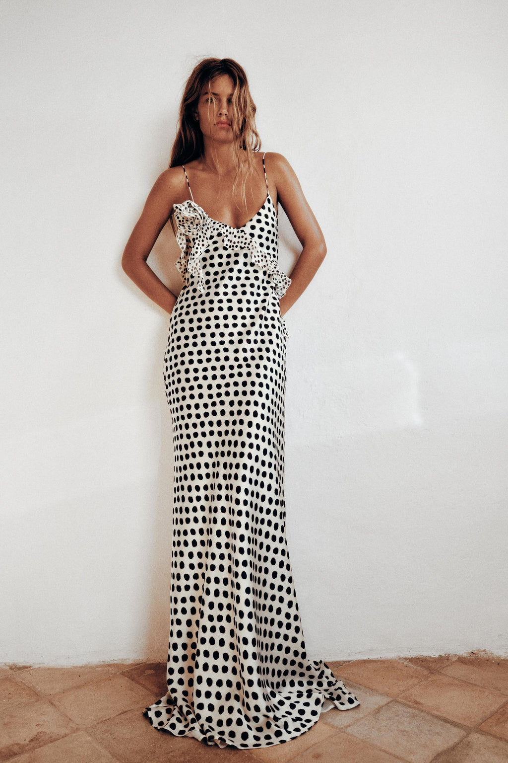 Spaghetti Strap Maxi Dress with Ruffles | Summer Garden Dress