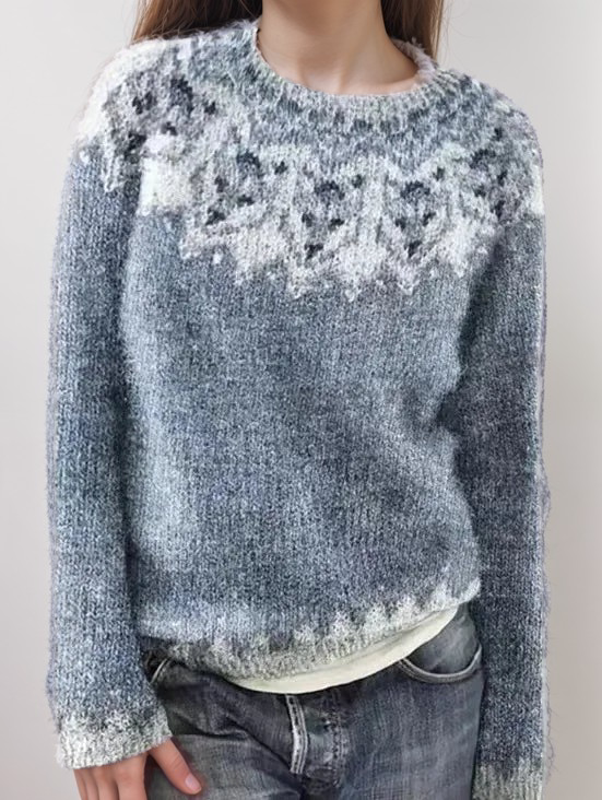 Fair Isle Crewneck Sweater for Women