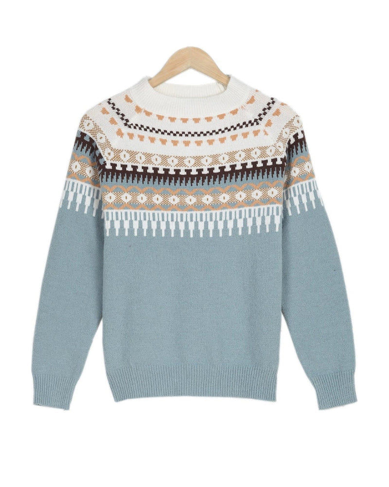 Fair Isle Crewneck Sweater for Women