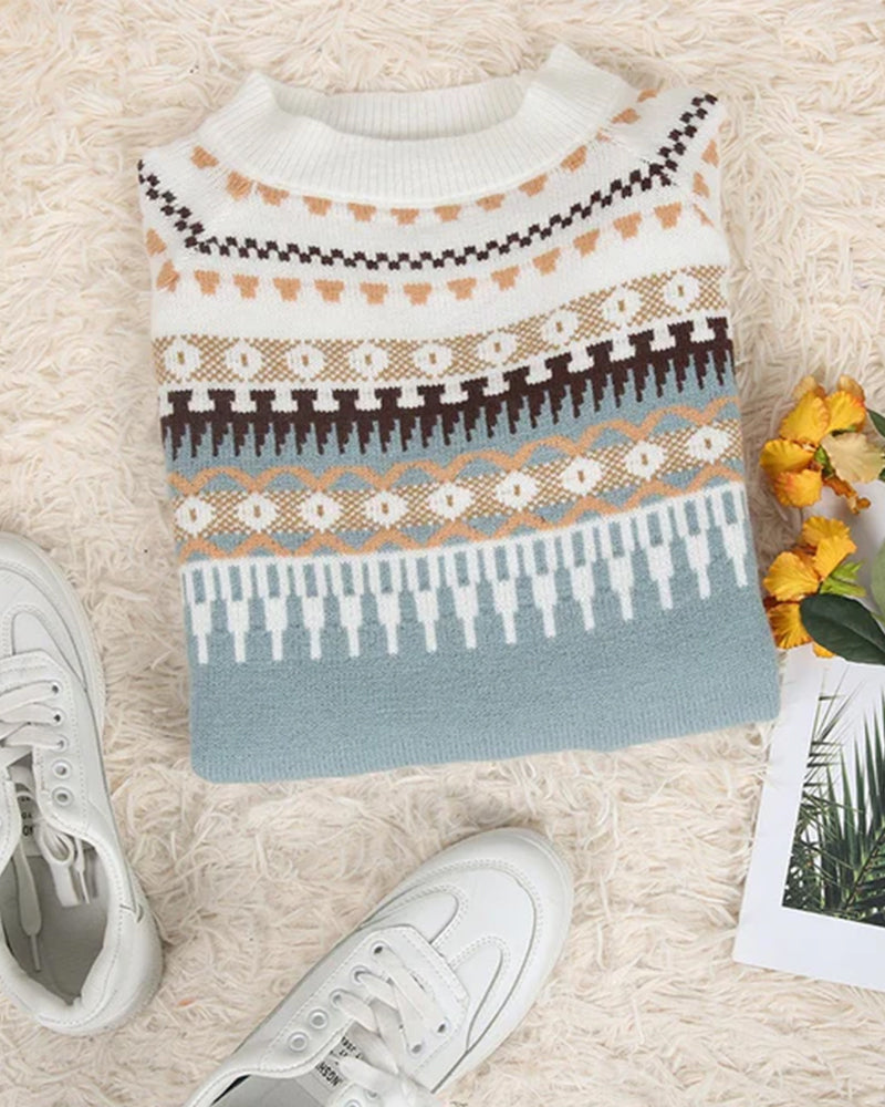 Fair Isle Crewneck Sweater for Women