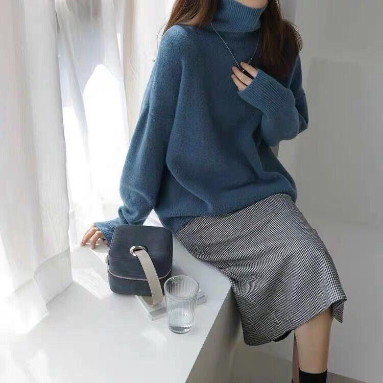 Loose turtleneck sweater