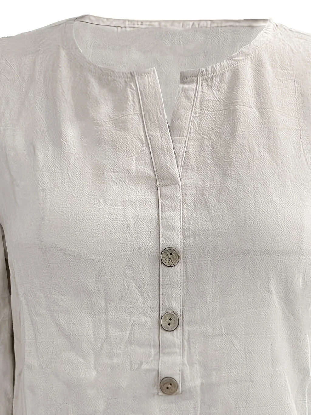 Luna - Casual Cotton and Linen Blouse