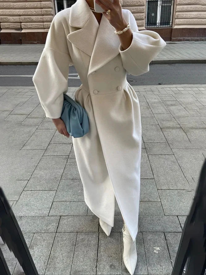 Double-Breasted Maxi Coat for Women