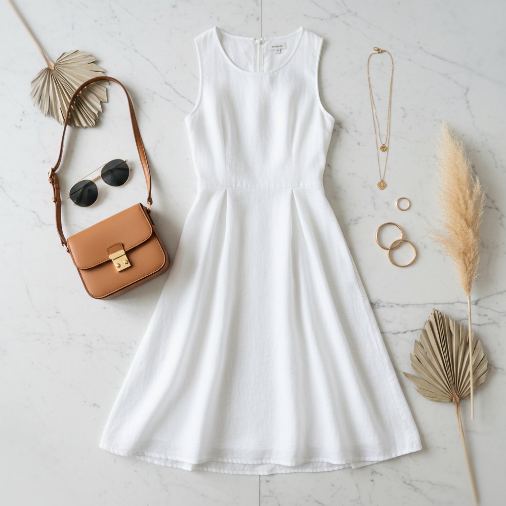 Seraphine | Women's Linen A-Line Summer Dress - lifestyle 2