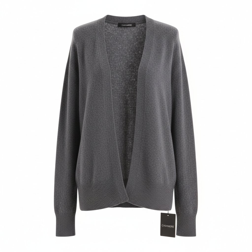 Astrid | Women's Cashmere V-Neck Sweater - Charcoal