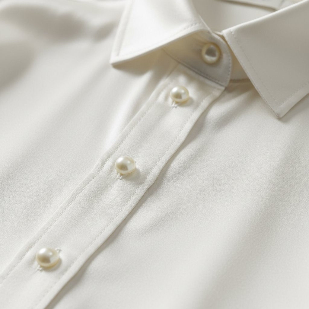 Odette | Women's Silk Button-Down Blouse - lifestyle 3