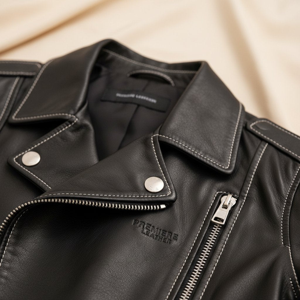 Wren | Women's Leather Cropped Moto Jacket - lifestyle 3