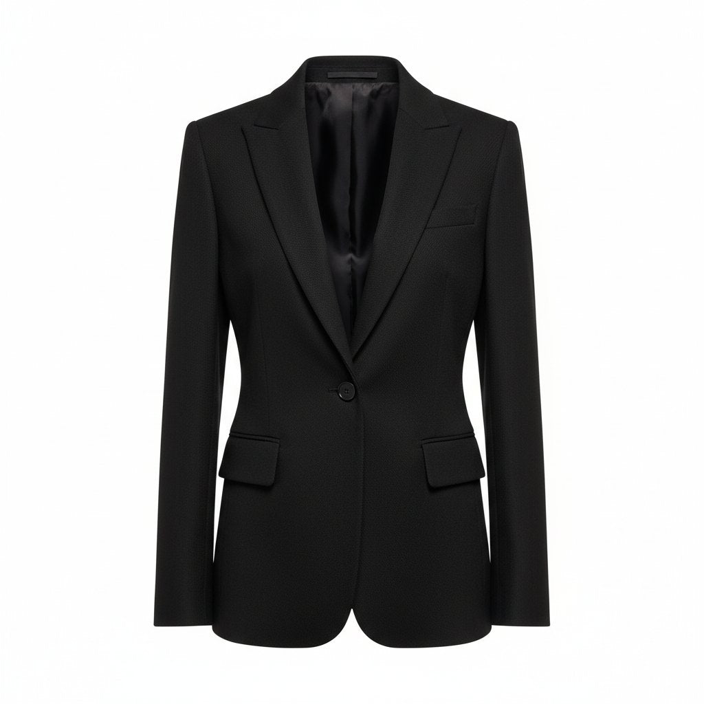 Dahlia | Women's Wool Tailored Blazer - Black